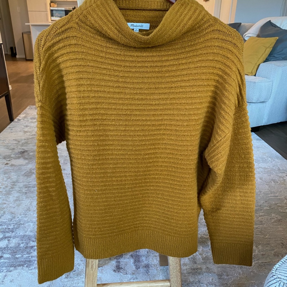 Madewell Belmont donegal mock neck sweater
